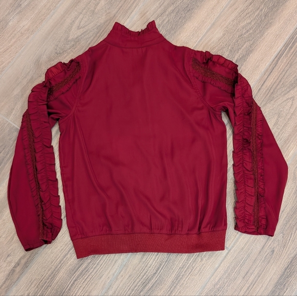 Treasure & Bond Ruffle Sleeve Bomber Jacket - Picture 2 of 6